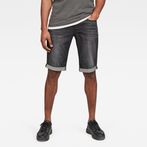 G-STAR® 3301 Denim Shorts Black front flat