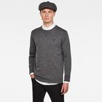 G-Star RAW® Premium Basic Knitted Sweater Grey model front
