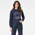 G-Star RAW® Graphic Graw Straight Sweater Dark blue model front