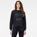 G-Star RAW® Graphic Graw Straight Sweater Black model front