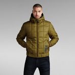 G-STAR® Meefic Square Quilted Hooded Jacket Brown