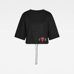 G-STAR® E woven crewneck Black model front