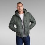 G-STAR® Meefic Square Quilted Hooded Jacket Grey