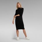 G-STAR® Rib Mock Knitted Dress Black