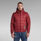 G-STAR® Meefic Square Quilted Hooded Jacket Red