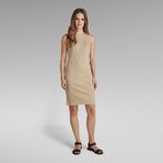 G-STAR® Engineered Rib Tank Dress Beige