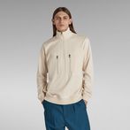 G-STAR® Lightweight Half Zip Sweater White