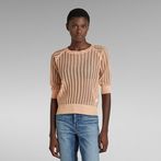 G-STAR® Pointelle Knitted Top Pink