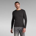 G-STAR® Basic Round Neck Long Sleeve T-Shirt Black