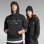 G-STAR® Unisex Tape Hooded Sweater Black