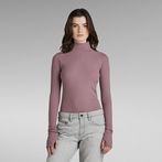 G-STAR® Rib Mock Slim Top Purple