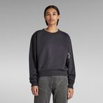 G-Star RAW® Multi Graphic Cropped Loose Sweater Black