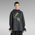 G-Star RAW® Thistle Anorak Oversized Hooded Sweater Grey