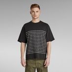 G-STAR® Text Stripe Boxy T-Shirt Black