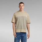 G-Star RAW® Text Stripe Boxy T-Shirt Beige