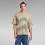 G-STAR® Text Stripe Boxy T-Shirt Beige