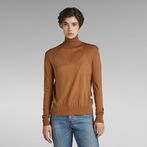 G-STAR® Core Roll Neck Knit Brown