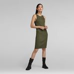 G-STAR® Engineered Rib Tank Dress Green