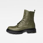 G-STAR® Kafey High Lace Leather Boots Green side view