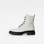 G-STAR® Kafey High Lace Up Leather Boots White side view