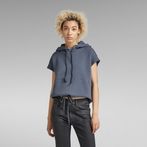 G-STAR® Relaxed Short Sleeve Hoodie Medium blue