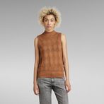G-Star RAW® Pointelle Mock Knitted Sweater Brown