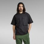 G-STAR® Utility Woven Mix Boxy T-Shirt Black