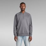 G-Star RAW® Lightweight Sweater Bomber Half Zip Grey