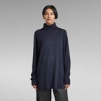 G-Star RAW® Knitted Turtleneck Sweater Loose Dark blue