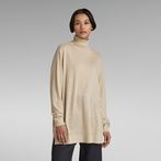 G-STAR® Knitted Turtleneck Sweater Loose Beige