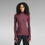 G-STAR® Rib Mock Slim Top Purple