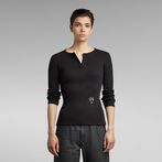 G-STAR® Crespo Rib Slim Top Black