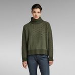 G-STAR® Knitted Turtleneck Sweater Structure Loose Green