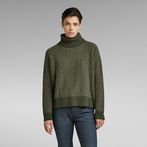 G-Star RAW® Knitted Turtleneck Sweater Structure Loose Green