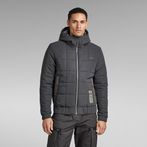 G-STAR® Meefic Squared Quilted Hooded Jacket Grey