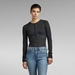 G-STAR® Henley Body Slim Top Black