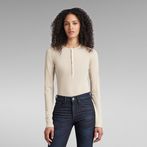 G-STAR® Henley Body Slim Top Beige