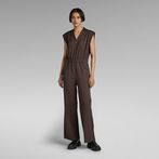 G-STAR® Wide Leg V-Neck Jumpsuit Brown