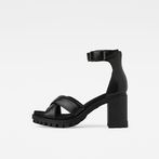 G-STAR® Kylin Leather Sandals Black side view