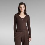 G-STAR® Henley Ultra Slim Body Brown