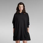 G-STAR® Fabric Mix Loose Hoodie Dress Black