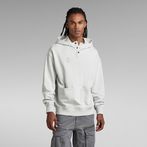 G-STAR® Irregular Graphics Pocket Loose Hoodie Grey