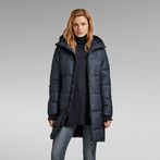 G-Star RAW® Whistler Hooded Quilted Slim Long Coat Dark blue