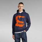 G-STAR® Shadow Drop Graphic Hoodie Dark blue