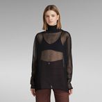 G-Star RAW® Sheer Loose Turtle Knitted Sweater Black