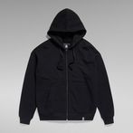 G-Star RAW® Essential Loose Zip Thru Hooded Sweater Black