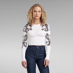 G-Star RAW® Lookbook Cropped Baby Sister Top White