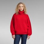 G-STAR® Chunky Loose Turtle Knitted Sweater Red