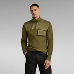 G-STAR® Army Half Zip Knitted Sweater Green