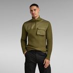 G-Star RAW® Army Half Zip Knitted Sweater Green